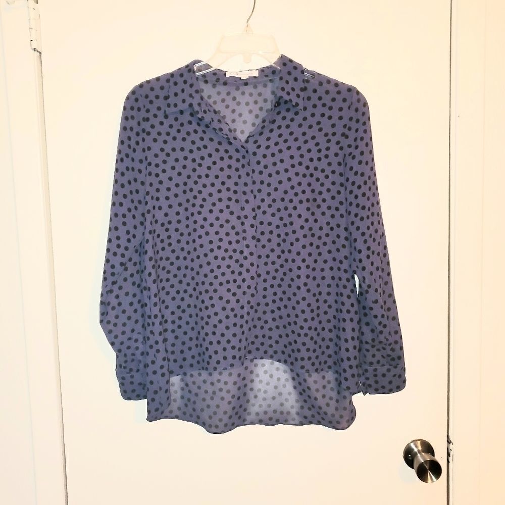 BCBGeneration Purple Polka-dot blouse